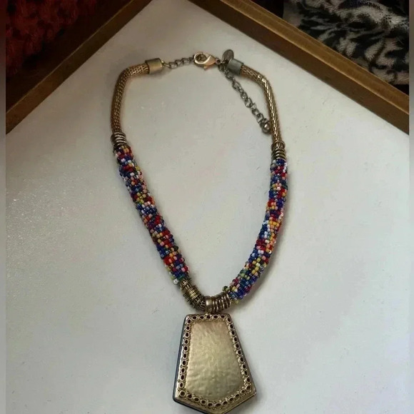 Chico's Reversible Multi-Color Color Kyia Pendant Necklace - Picture 6 of 13